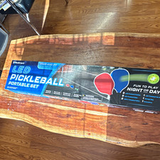 MinnARK Sports LED Pickleball Portable Set w/ 2 LED Paddles, Net, Bag