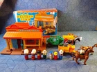 Vintage 1982 Fisher Price Little People Western Town Includes People And Horses