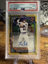 Trey Snyder 2024 Bowman Draft 1st Bowman Yellow Refractor Auto /75 #CPA-TSN