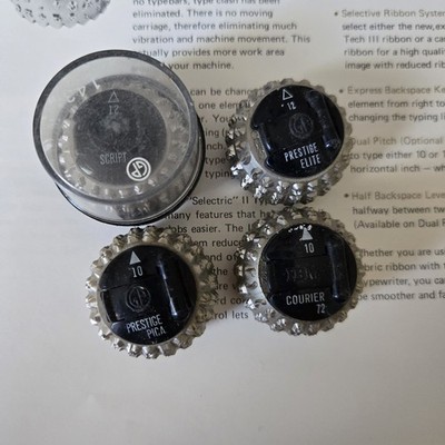 Lot IBM Selectric I/II Ball Element Prestige Elite 72 12 10 Script Pica Courier 