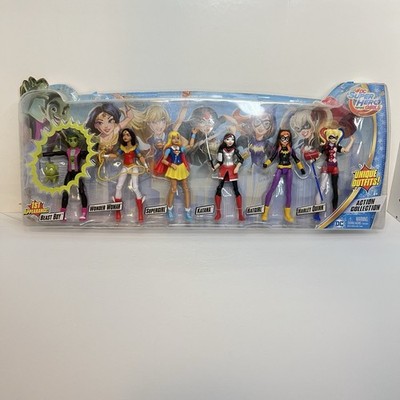 DC Super Hero Girls Action Collection Exclusive 6 Pack Beast Boy DAMAGED PACKAGE