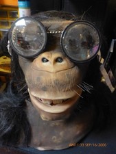 WW2 Steampunk aviator goggles, wood frames, glass