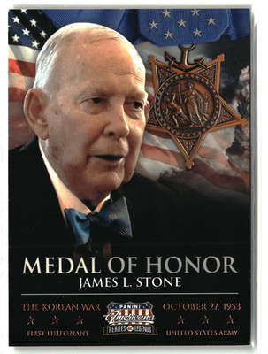 James L. Stone 2012 Americana Heroes & Legends #7 Medal of Honor Recipient