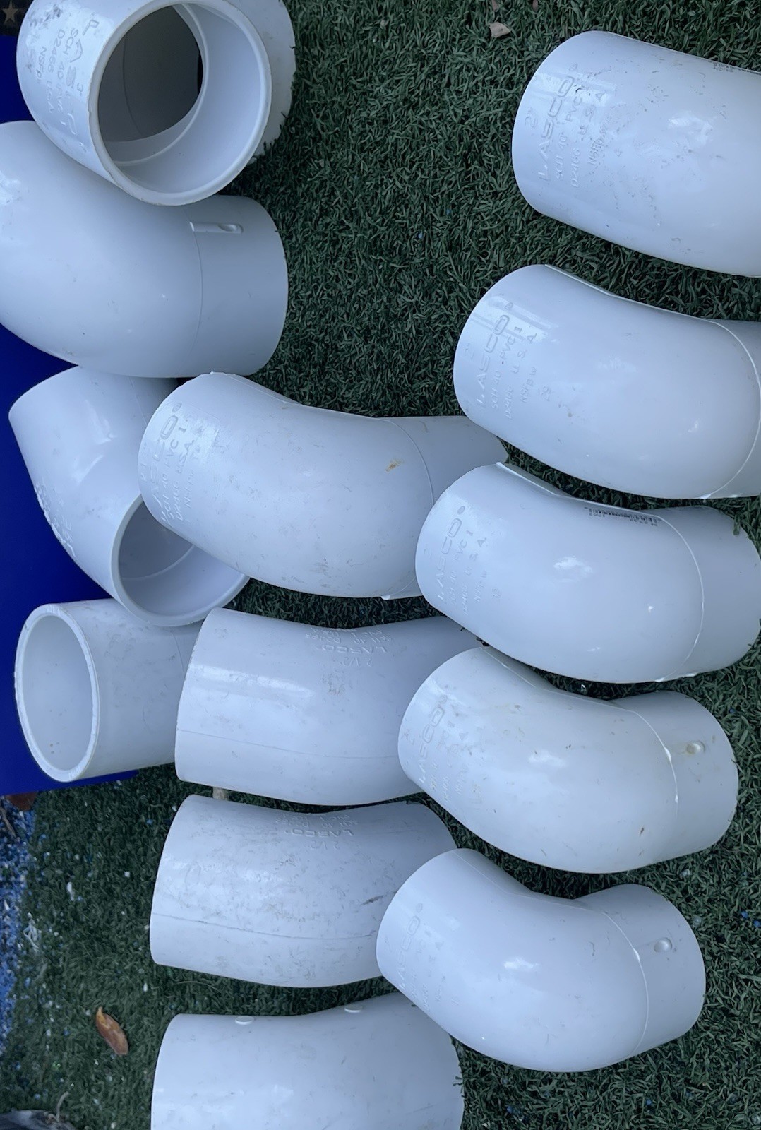 Lot of 13 – PVC Fittings – 2”, 2-1/2”, 3” – Elbows & Coupler – Schedule 40
