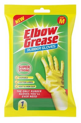 Ellenbogenfett Gummi Handschuhe | Baumwolle gefüttert, super stark, rutschfest Haushaltskl...