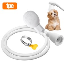 Pet Shower Head Sink Hose Dog Cat Bath Sprayer Faucet w/ Clamp Attachment Washer