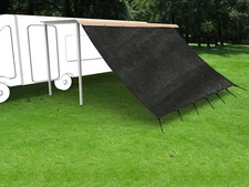 8x20ft RV Awning Shade with 90% Privacy Screen Free Kit, Black