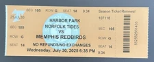 Reed Trimble AAA  Debut Ticket - Norfolk Tides / Baltimore Orioles