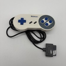 Retro-Bit SNES Super Nintendo Controllers Retroduo Wired - Blue & White