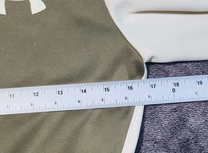 Under Armour Youth XL ColdGear Full Zip Hoodie Olive Green Sweatshirt Jacket - Image 3 of 4