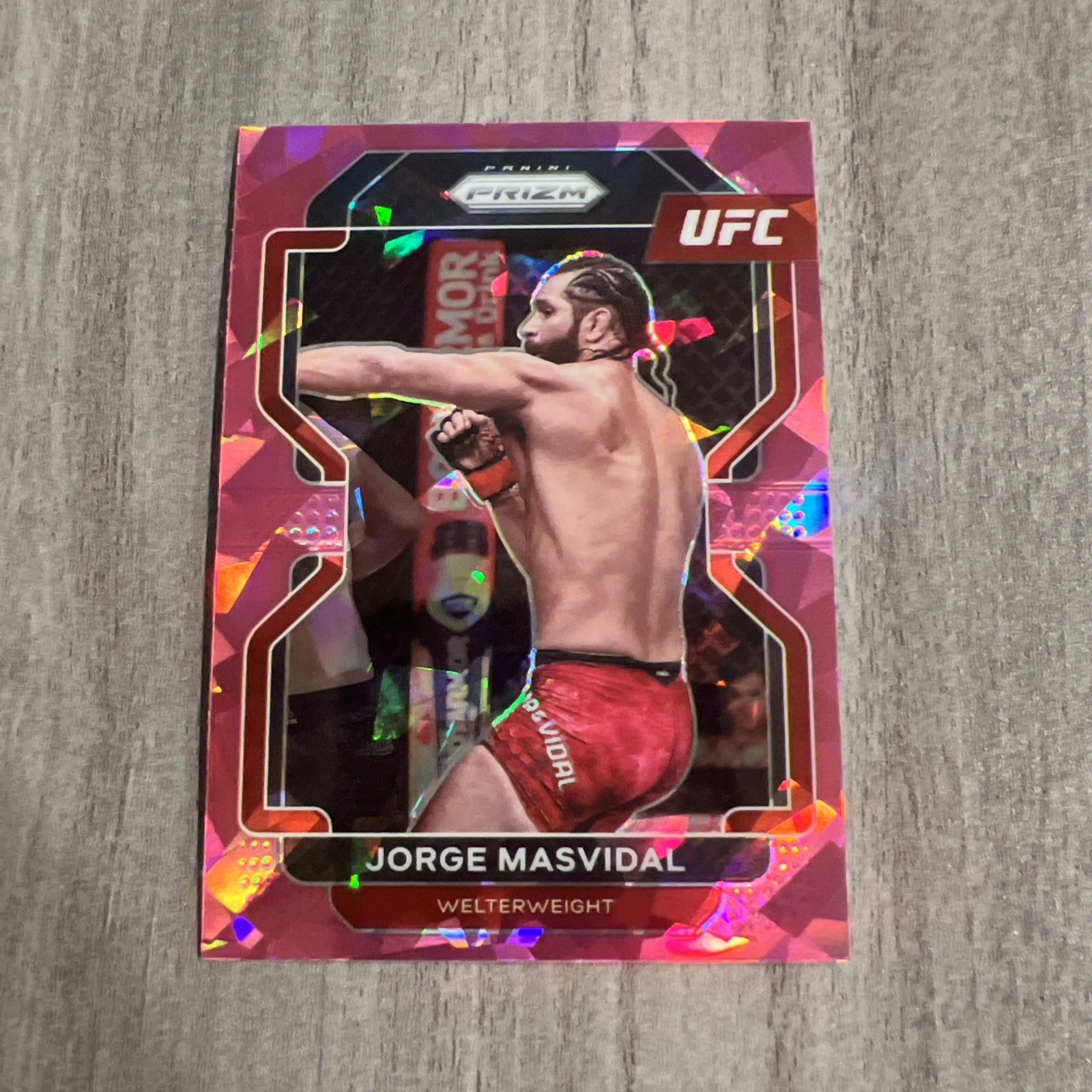 2022 Panini Prizm UFC - Jorge Masvidal #116 Pink Ice Prizm