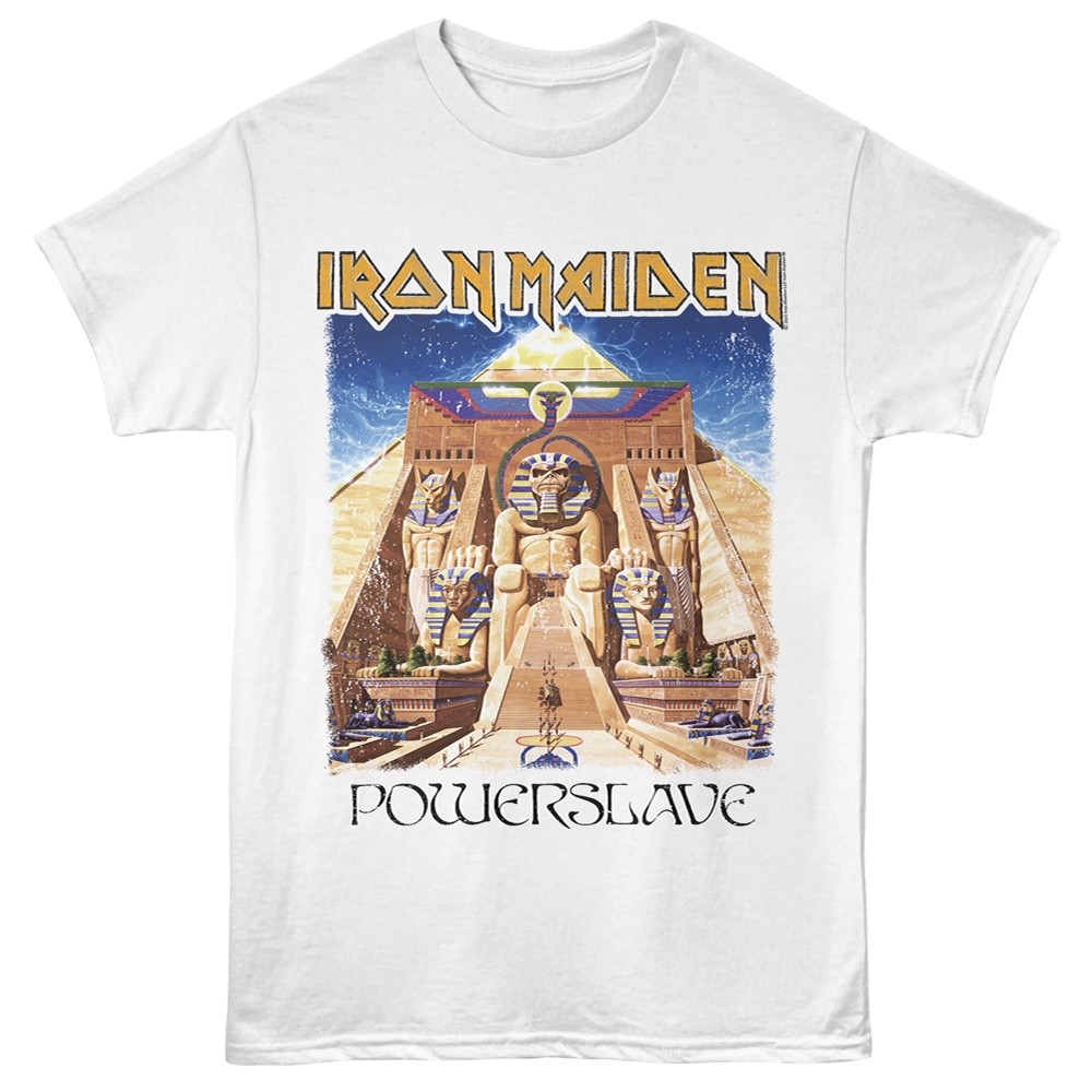 IRON MAIDEN T Shirt POWER SLAVE EGYPT Heavy Metal Music Official