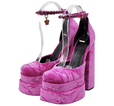 Versace Medusa Aevitas Embellished Platform Pumps