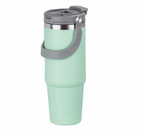 Thermobecher 1200Ml, Mint [Mit Henkel] Trinkflasche Mit Strohhalm – Trinkbecher