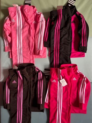 New ADIDAS Girls Pc Tracksuit Jacket Pants Set Track Suit 12 18 24 Months  NWT