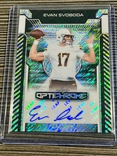 Evan Svoboda 2025 Leaf Optichrome Base Auto Silver Shimmer 7/10 BA-ES2 Wyoming