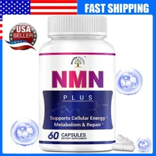 NMN Capsules Energy Booster BOOSTIS NAD Level Anti Aging Supplement 60 Caps