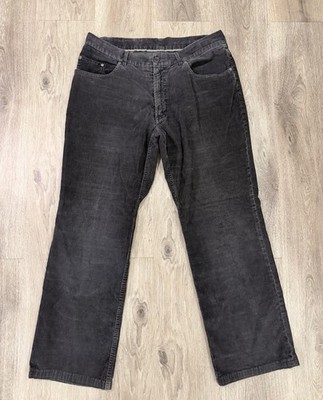 Massimo Dutti Men's Black Pants Straight Fit Flat Front Cotton Size 34