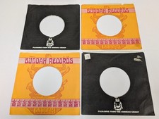 Lot of 4 Vintage Buddah Records 45 RPM 7" Company Sleeves for Rock Soul Jazz