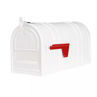 Postal Pro Carlton Post Mount T2 Mailbox, White Free Shipping New