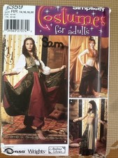 Simplicity Pattern 5359 Gypsy Costume Size 14-20