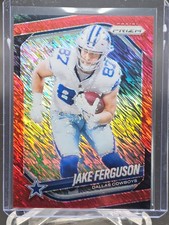 JAKE FERGUSON 2025 PRIZM RED SHIMMER FOTL /49 #36 DALLAS COWBOYS FOOTBALL Q5384