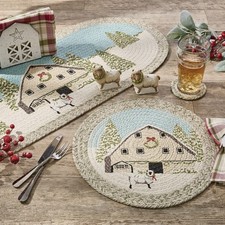 Humble Beginnings Jute Table Settings Country Winter Placemat Runner Napkin Park