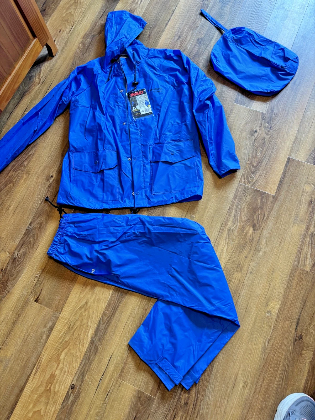 NEW Rain Suit Tingley Jacket & Pants Storm-Champ Waterproof Blue Mens Large