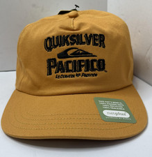 Quiksilver Pacifico Hat Cap Snap Back Gold Beer Surf Mens One Size Cerveza