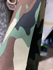 Woodland Camo 100 Cotton Ripstop Fabric 63" Military Reactive Print BTY