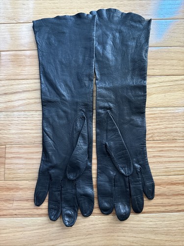 Vtg Saks Fifth Ave Wear Right Exclusive Real Kid Women’s Gloves - 7- France Long - Picture 2 of 5