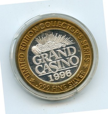 10.00 Silver Strike from the Grand Casino Minnesota Mississippi .999 96 Bison
