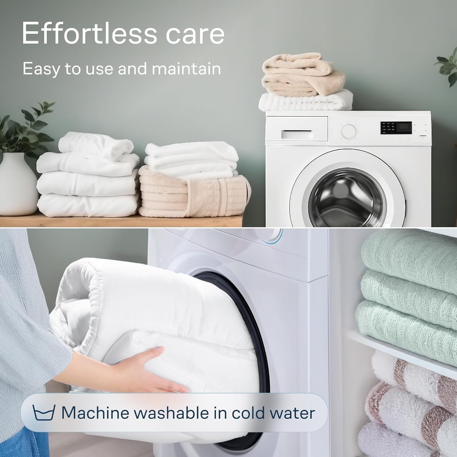 Cloud-Like Queen Mattress Topper - 100% Cotton Top Pad Queen, White 