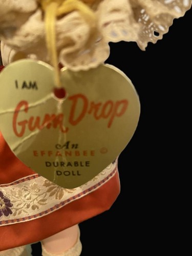 Effanbee F&B 15" Vtg Gumdrop Doll 1960s Russian Folk Set Orig Tag Sequin Bonnet - Picture 4 of 15