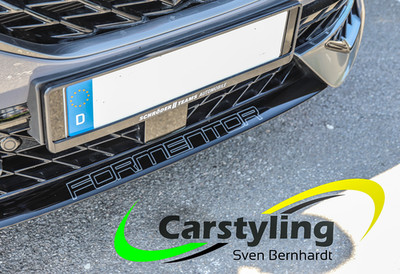 Formentor Aufkleber 445x35mm Avery Folie Grau für Cupra Spoiler Stoßstange