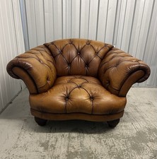 Tetrad Oskar Chesterfield Tan Leather Armchair