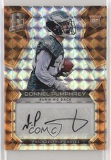 2017 Panini Spectra Rookie Neon Orange Prizm 5/5 Donnel Pumphrey #171 Auto a3q