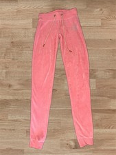 Vintage Y2K Lipsy London Pink Velour Velvet Tracksuit Pants Joggers Sweatpants 4