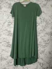 Lularoe Green Pocket Bust T-Shirt Shift Midi Dress Sz XS EUC