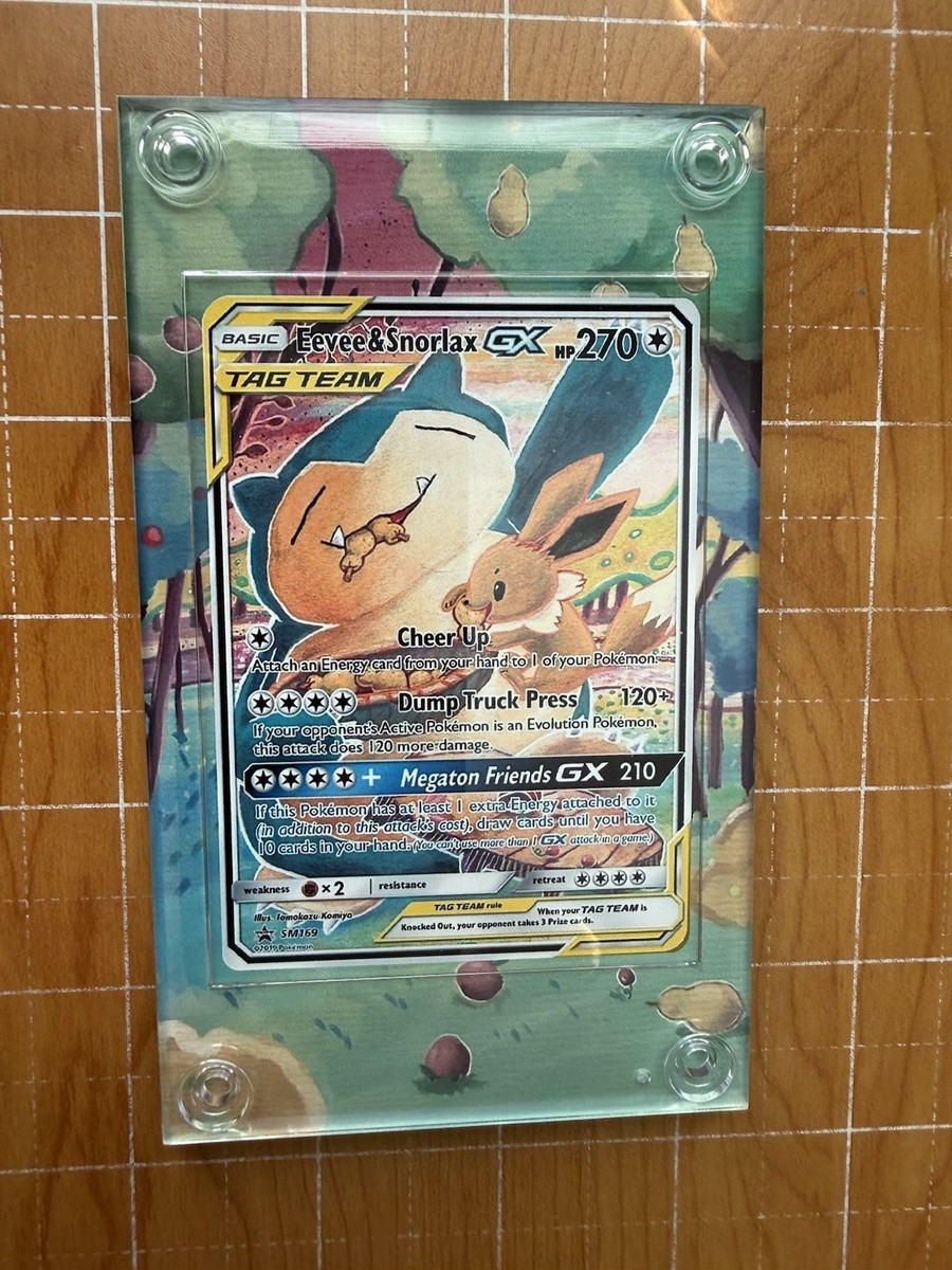 Eevee & Snorlax GX TAG TEAM Full Art Holo Promo SM169 Extended Art