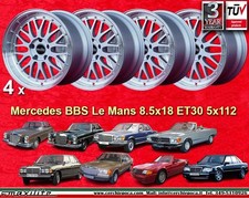 4 cerchi BBS Le Mans Mercedes W124 W201 8.5x17 ET30 5x112 wheel Felge jante