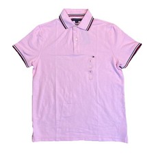 NWT Men's Tommy Hilfiger Short-Sleeve Classic Fit Pink Polo Shirt Size Small