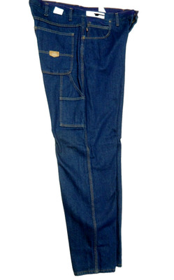 Men's Red Cap XL Jeans Size 38WX34L Carpenter Style Dark Blue New