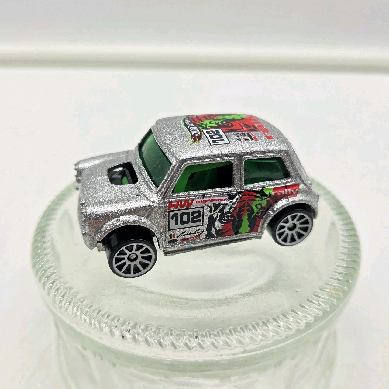 Hot Wheels Morris Mini Cooper 1969–1976 Silver Rally 1/64 Diecast 2000 Mattel