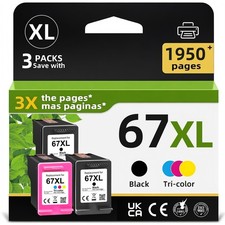 67XL Ink Cartridge for HP 67 Deskjet 2700 2700e 2755e 2800e 2855e 4155e Printer