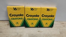 1988 Binney Smith Crayola 16 Brilliant Colors Crayons - Lot of 3 NEW Boxes