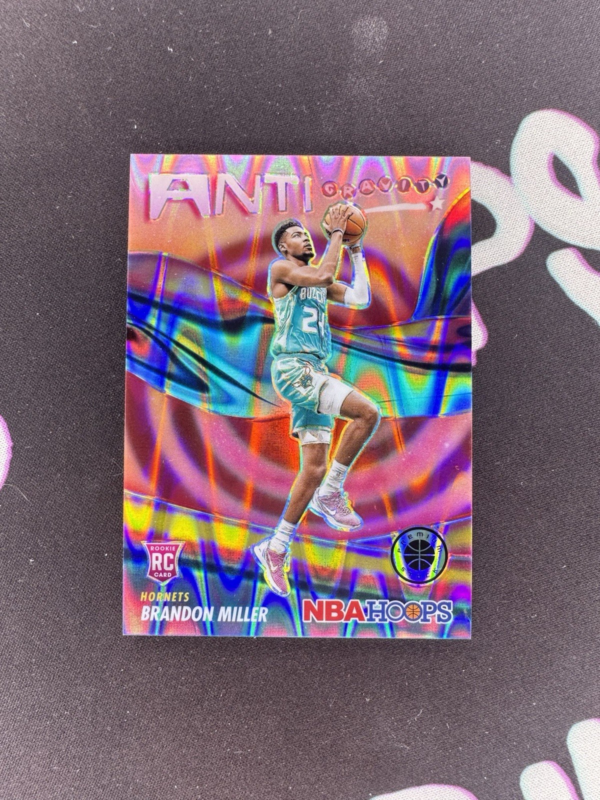 Brandon Miller 2023-24 Hoops Premium Stock Anti Gravity Red Seismic Prizm /199