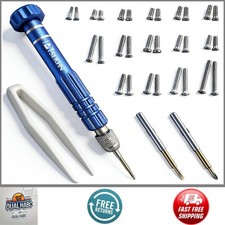Eyeglass Repair Kit S2 Steel Screwdriver 15 Screws Precision Glasses Tool Set