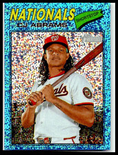 2026 Topps Heritage CJ Abrams Chrome Light Blue Sparkle Refractors #349 Card