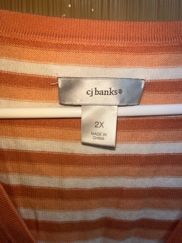 Women’s Plus Size CJ Banks Orange Cardigan Size 2X - Picture 2 of 4